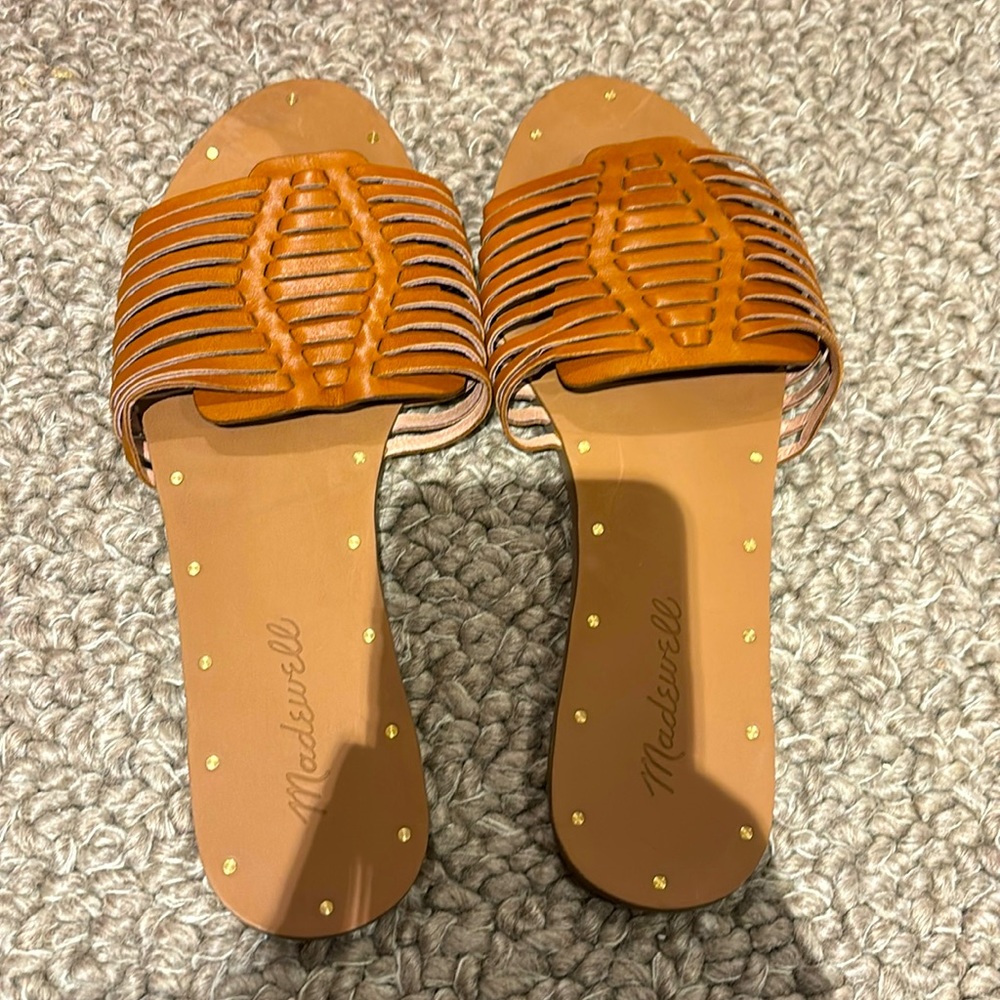 Madewell huarache slides - practically new!